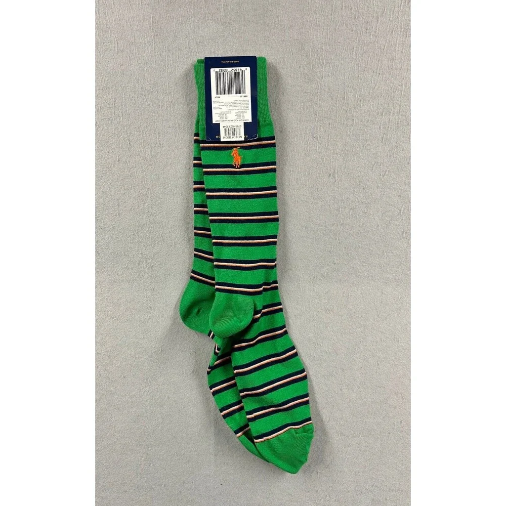 Polo Ralph Lauren Mercerized Cotton Striped Crew Socks